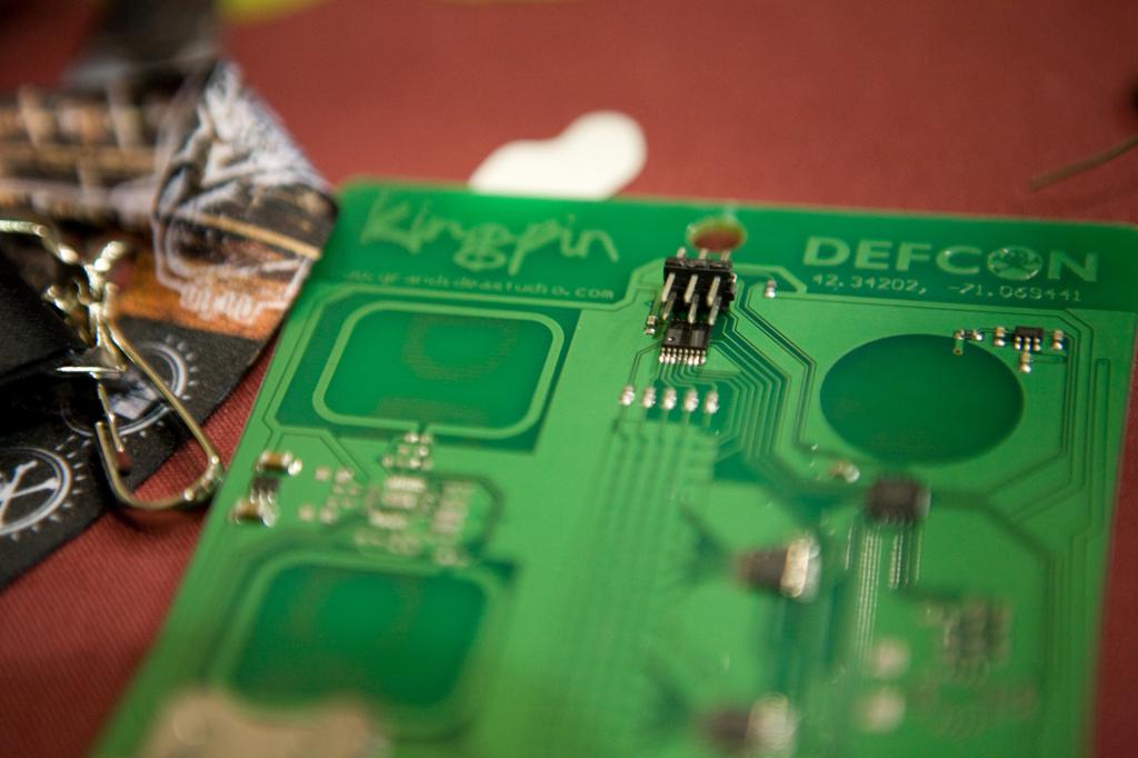 Defcon Badge with Soldered on Connector