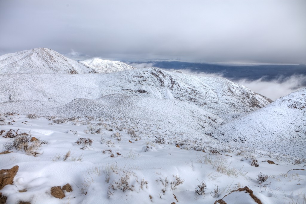 View of Snowy Death Valley from Skidoo Lookout