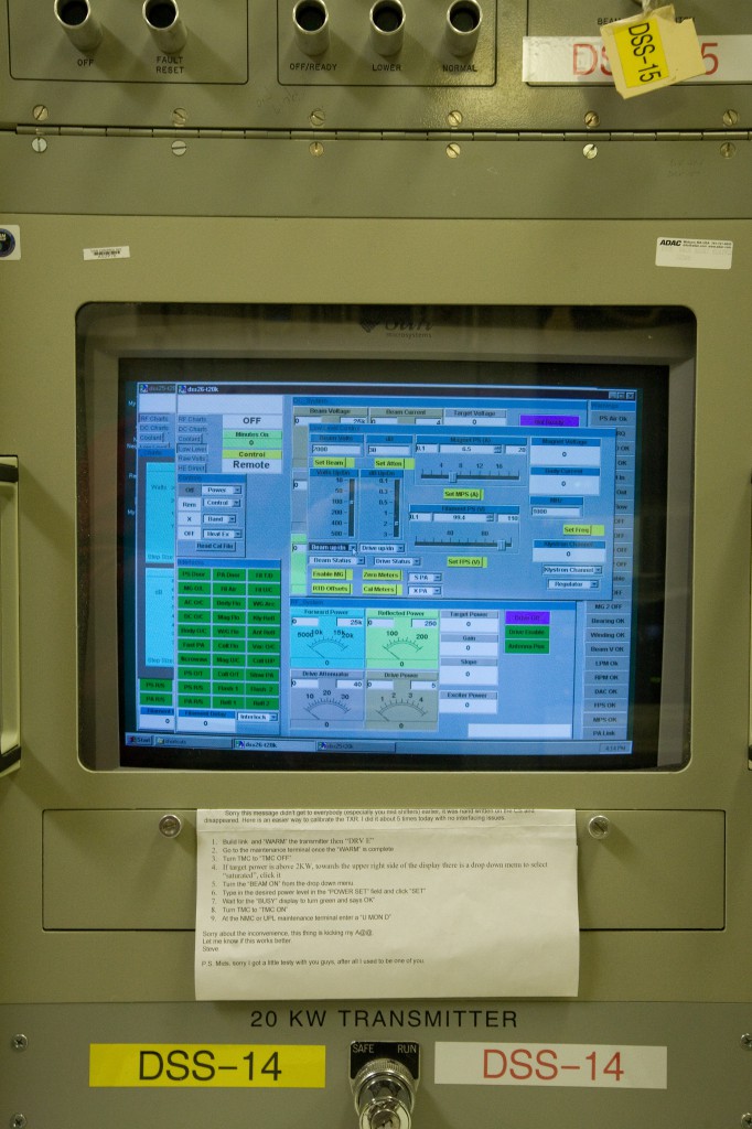 20 kw Transmitter Control Panel at Goldstone