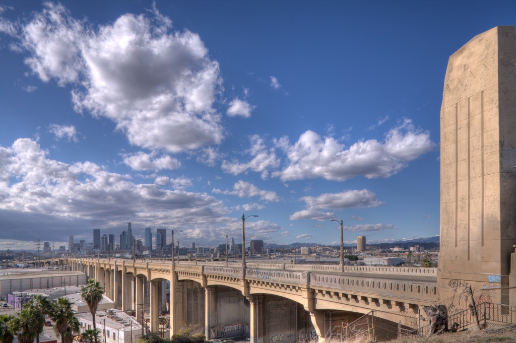 6th Street Bridge and Downtown Los Angeles