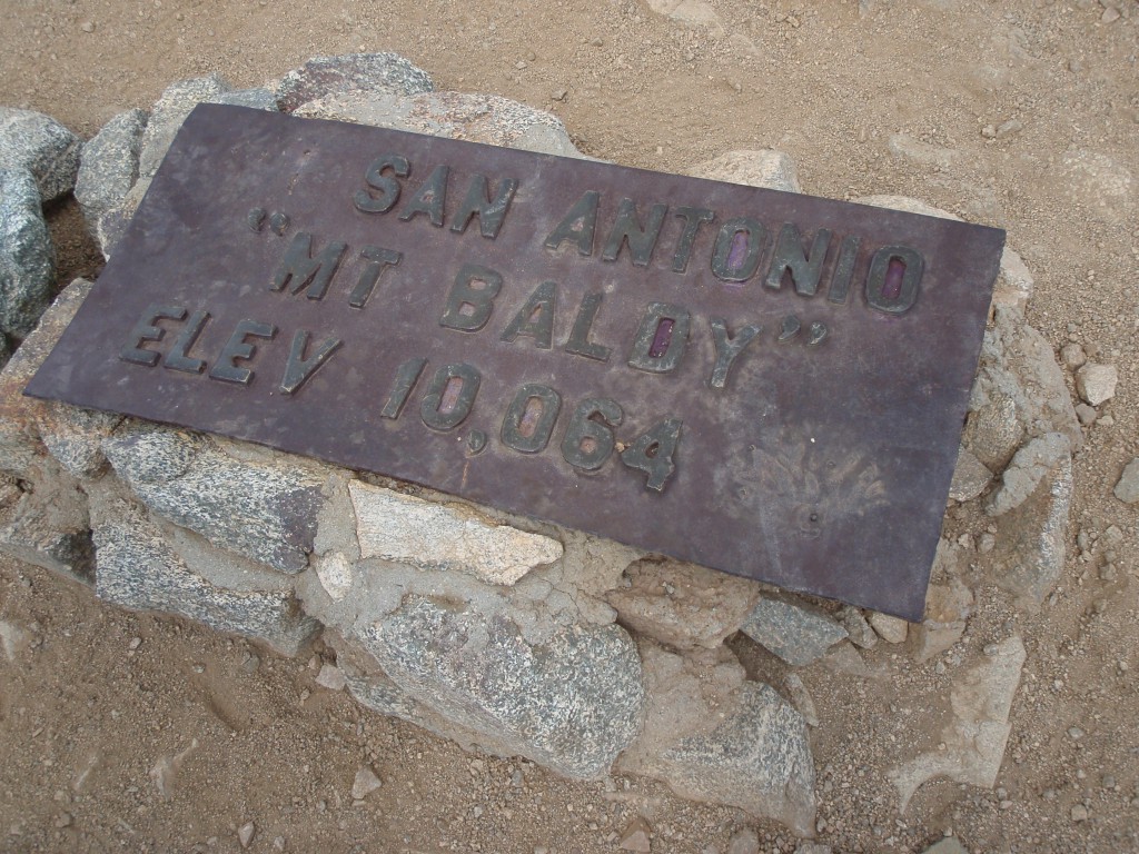 Mt. Baldy Peak Marker