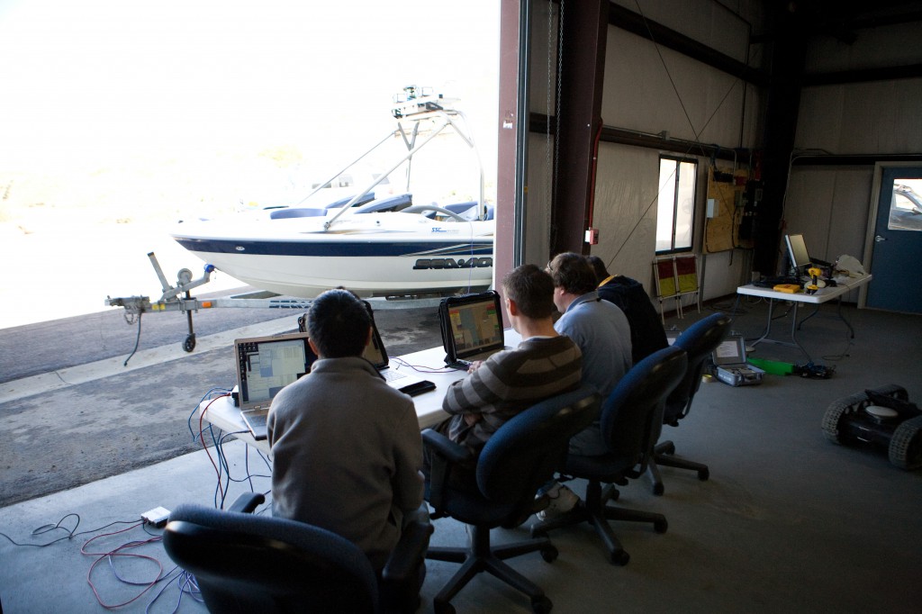 Technicians Working on USV at SPAWAR